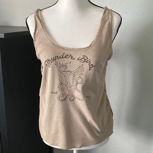 We The Free beige sleeveless shirt Sz Lg